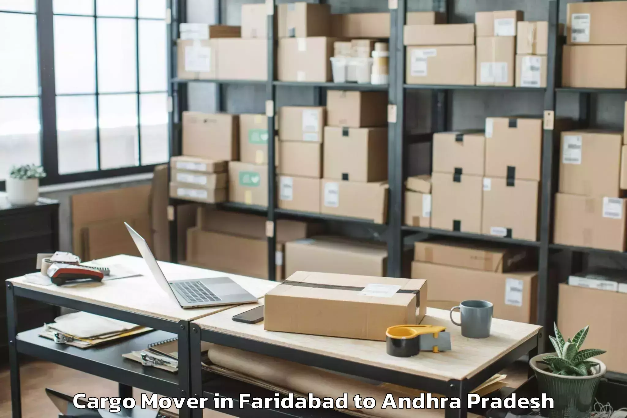 Faridabad to Vajrapukothuru Cargo Mover Booking